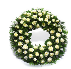 White roses Wreath