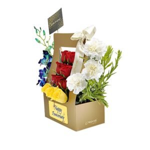 Happy Anniversary flower box - Image 2