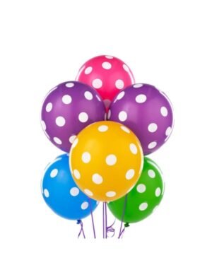 Polka Dot Balloons with ribbion - Image 2